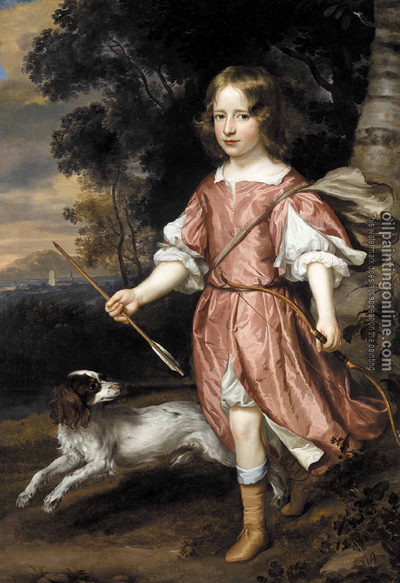 Jan Mytens - Portrait of the son of a nobleman as Cupid